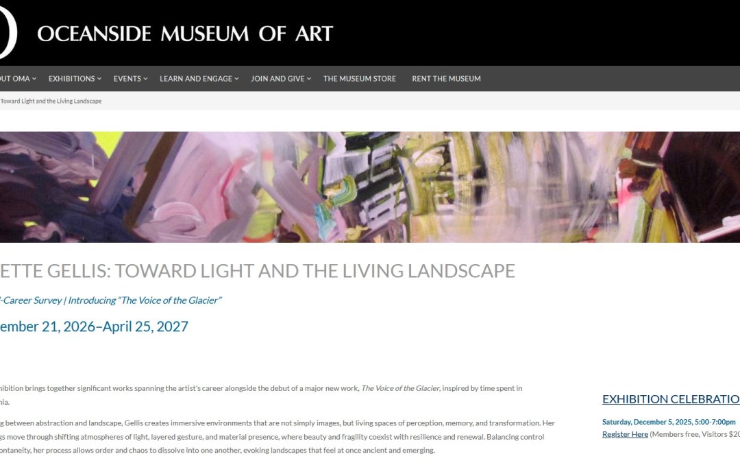 Yvette Gellis: Toward light and the living landscape